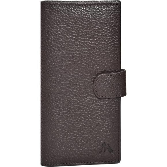 RFID Leather Checkbook Covers 6 Credit Card & 1 ID Slot and Pen Holder - Picture 7 of 7